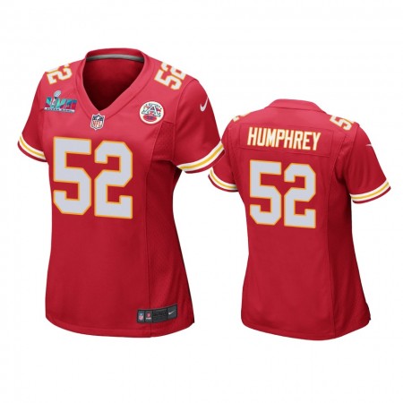 Maillot Kansas City Chiefs Creed Humphrey 52 Game Rouge Super Bowl LVII - Femme